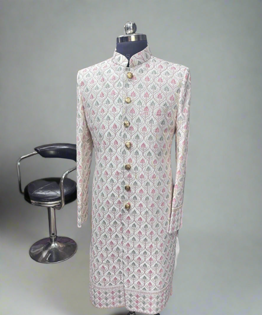 Multicolor Floral Print Sherwani  #MS103