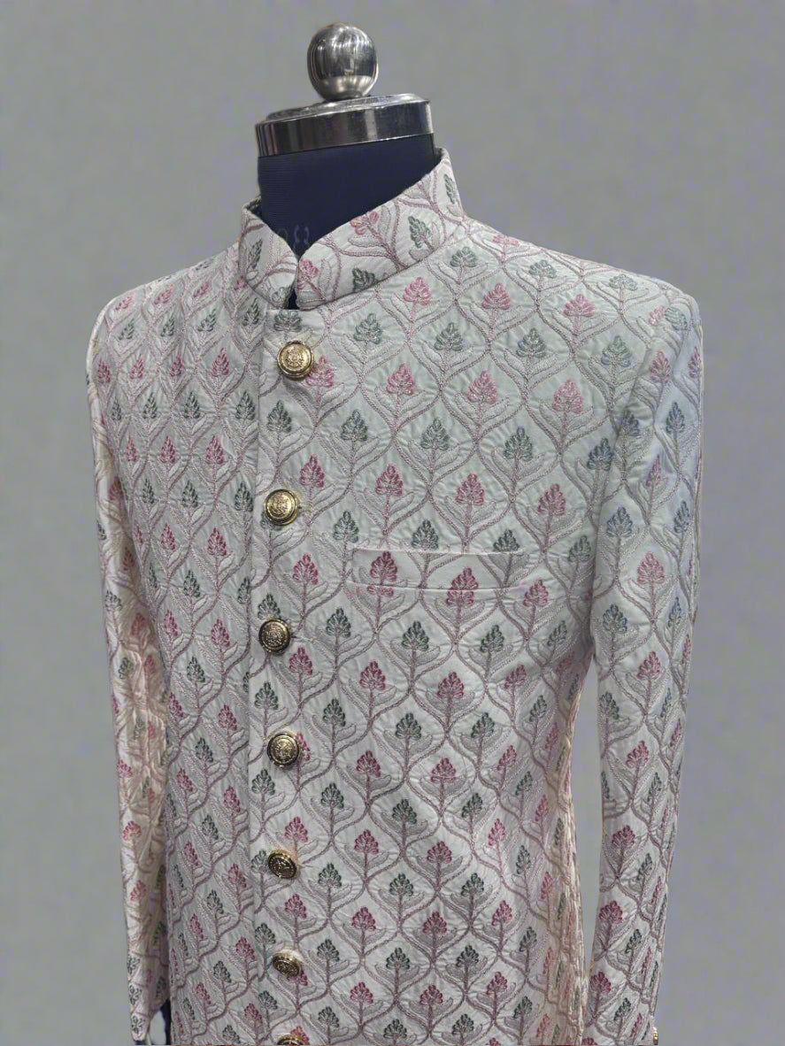 Multicolor Floral Print Sherwani  #MS103