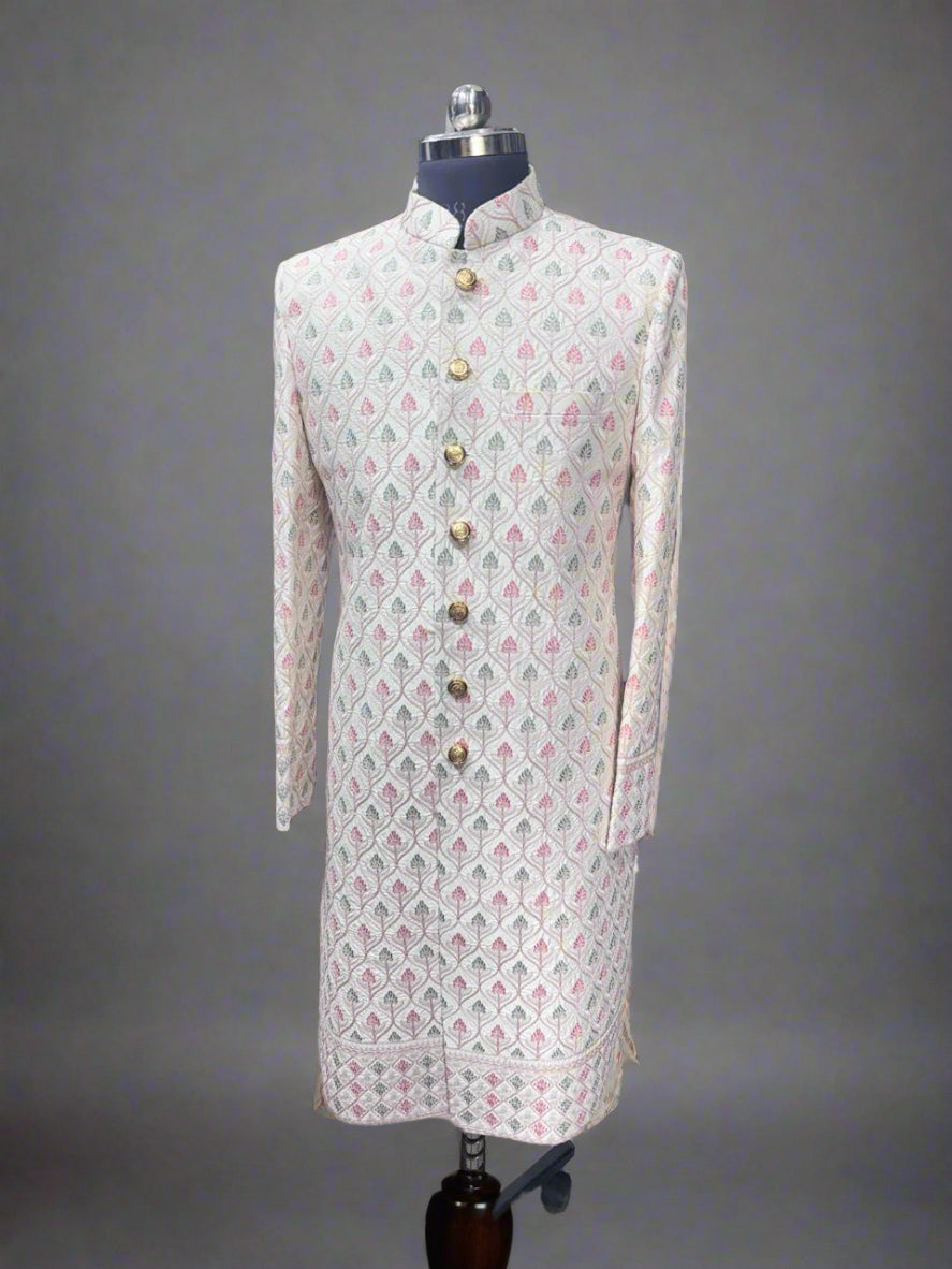 Multicolor Floral Print Sherwani  #MS103