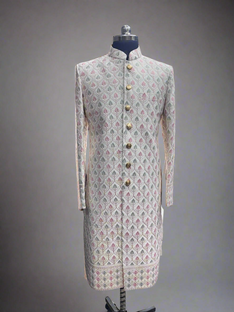 Multicolor Floral Print Sherwani  #MS103