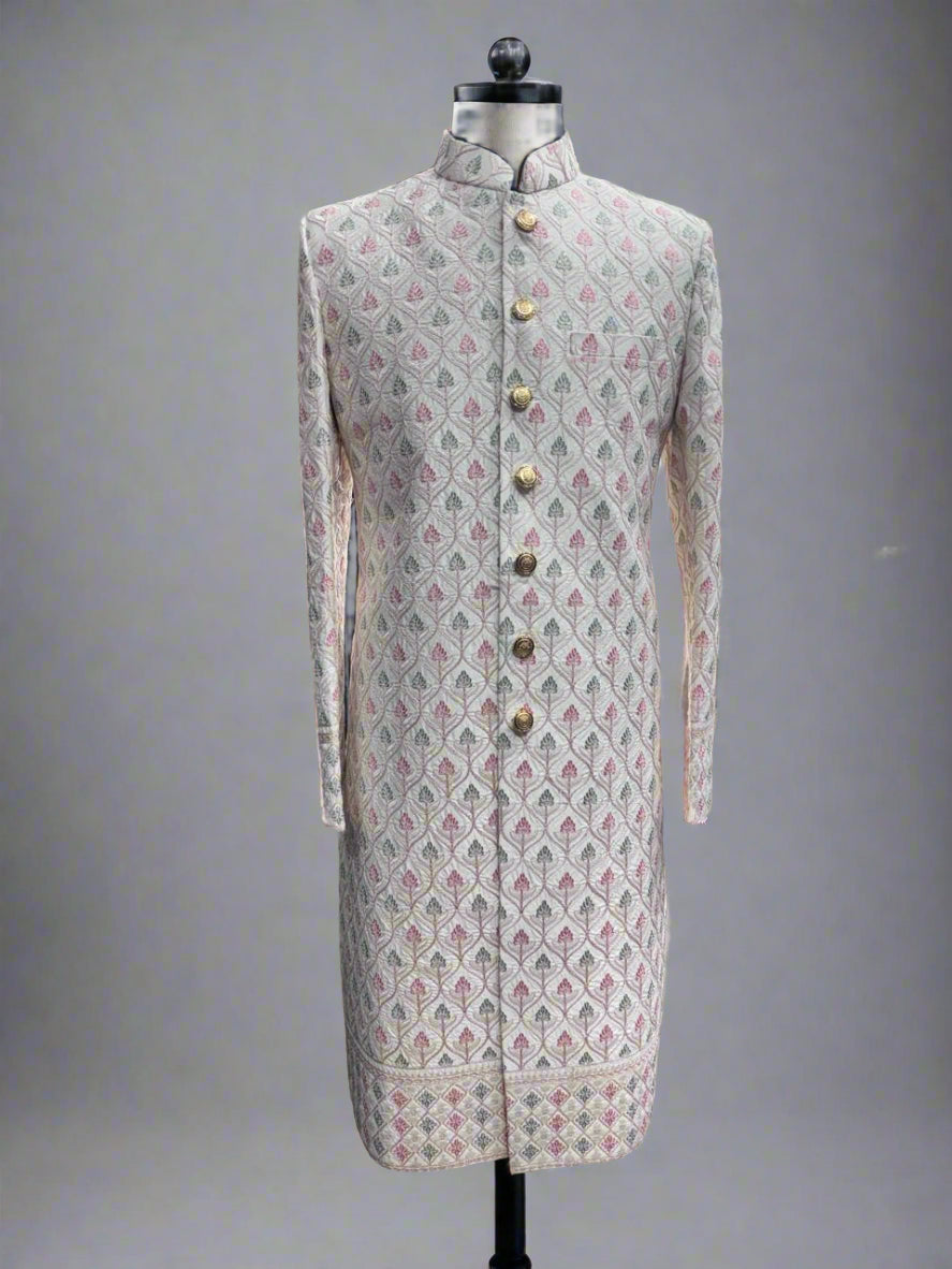 Multicolor Floral Print Sherwani  #MS103