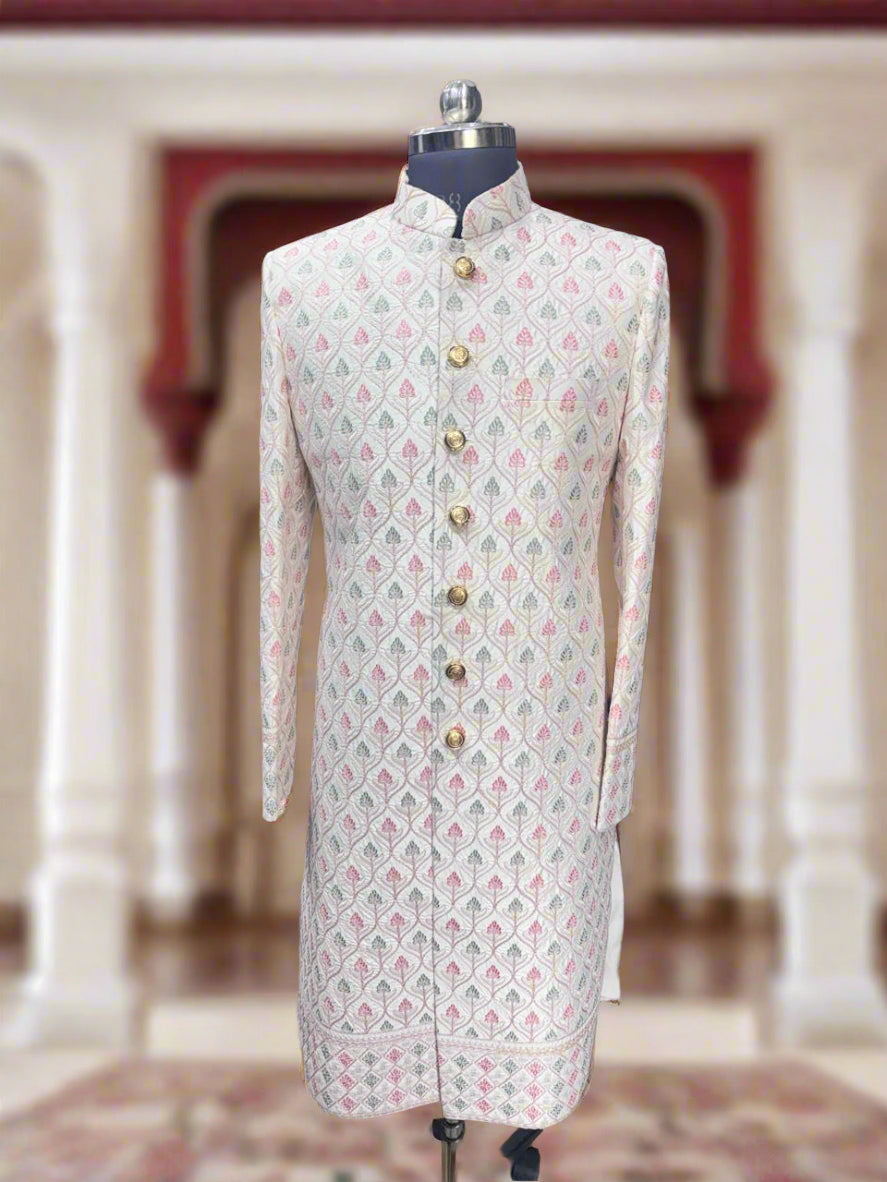 Multicolor Floral Print Sherwani  #MS103