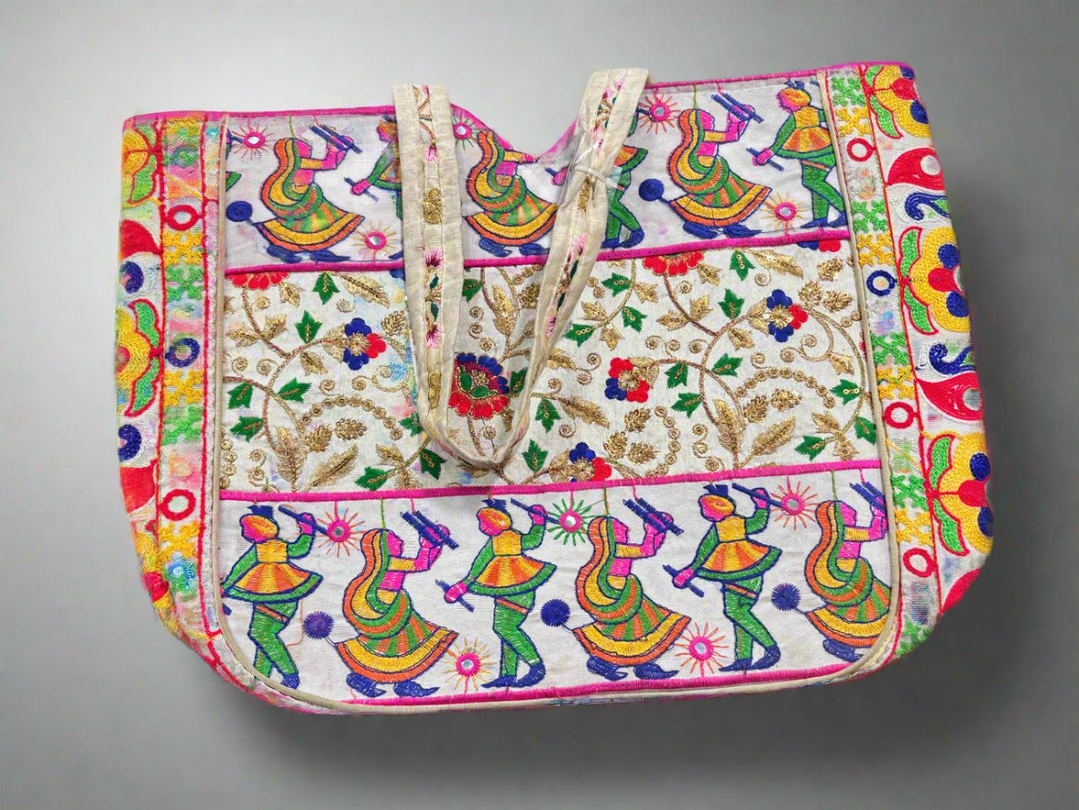 Cream Cultural Pattern Bag  #BT101