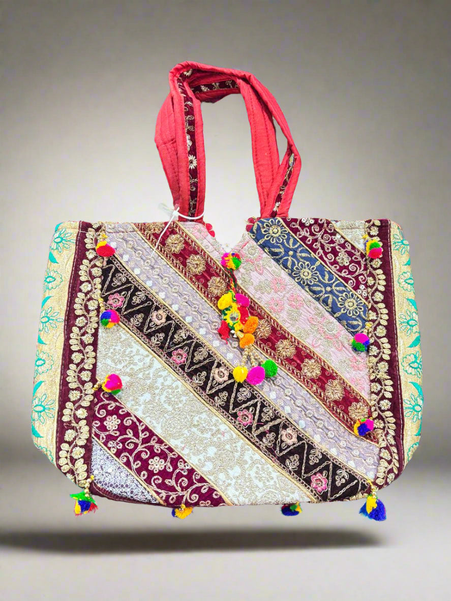 Multicolor Embroidered with Beads Bag  #BT102