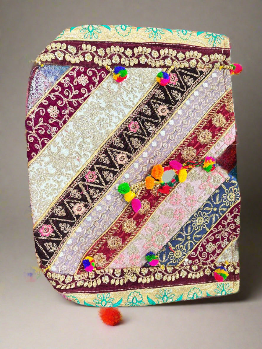 Multicolor Embroidered with Beads Bag  #BT102